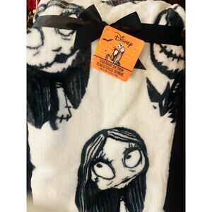 Nightmare before Christmas Sally and Jack Skellington fox rabbit fur throw